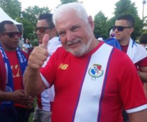 Foto Archivo: El expresidente de Panamá, Ricardo Martinelli, debe responder por un caso de espionaje y corrupción en su país. En la foto, posa en un partido entre Panamá versus Argentina para Copa América 2016. AFP PHOTO