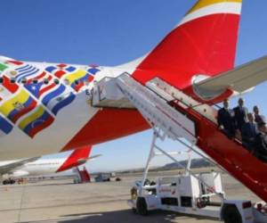 Planes by Spain's flagship carrier Iberia are parked at the Madrid-Barajas Adolfo Suarez Airport in Barajas on April 7, 2020. - Spain's daily coronavirus death rate shot up to 743 after falling for four straight days, lifting the total toll to 13,798, the health ministry said. The number of new infections in the world's second hardest-hit country after Italy also grew at a faster pace, rising 4.1 percent to 140,510, it added. (Photo by JAVIER SORIANO / AFP)