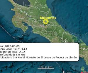 Falla local en Costa Rica ha provocado varios temblores en las últimas horas