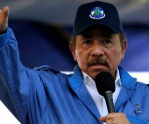 (FILES) In this file photo Nicaraguan President Daniel Ortega speaks during the commemoration of the 51st anniversary of the Pancasan guerrilla campaign in Managua, on August 29, 2018. - The United States on June 9, 2021 announced sanctions against four Nicaraguan officials who support President Daniel Ortega, including the president's daughter, accusing the regime of undermining democracy and abusing human rights. 'President Ortega's actions are harming Nicaraguans and driving the country deeper into tyranny,' said Andrea Gacki, director of the Treasury Department's Office of Foreign Assets Control. 'The United States will continue to expose those officials who continue to ignore the will of its citizens.' (Photo by INTI OCON / AFP)