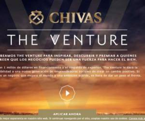 Chivas Regal seleccionará los mejores proyectos para premiarlos con un millón de dólares y un viaje de capacitación a Silicon Valley.