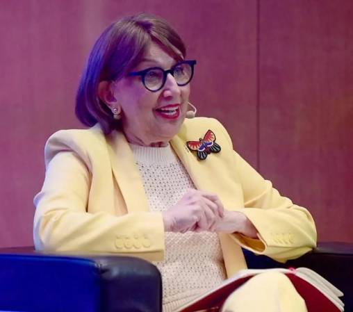 <i>La exvicepresidenta segunda de Costa Rica Rebeca Grynspan, habla durante su participación en el 'Diálogo Regional sobre el Futuro Liderazgo de las Naciones Unidas', en Montevideo (Uruguay). EFE/ STR</i>