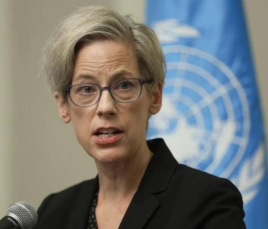 <i>La relatora especial de las Naciones Unidas sobre la Independencia de Magistrados y Abogados, Margaret Satterthwaite, durante una rueda de prensa, en Ciudad de Guatemala (Guatemala). EFE/Mariano Macz</i>