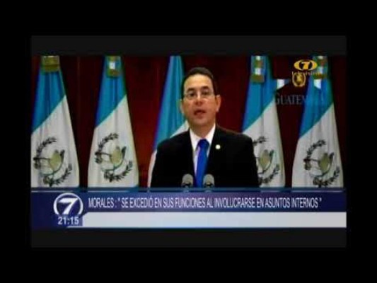 OPINIÓN: Jimmy Morales y el Comisionado 'non grato” (la comedia de un presidente acorralado, en tres actos)