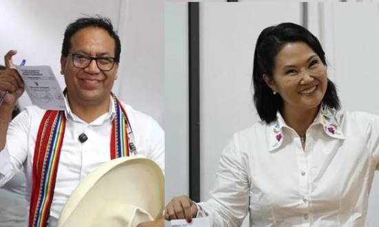 Elecciones en Perú: Sondeos a pie de urna dan leve ventaja de Fujimori ante Sánchez