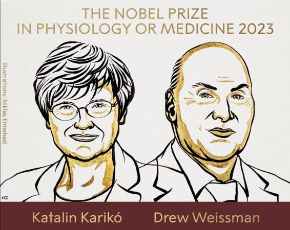 <i>Katalin Karikó, de 68 años, y Drew Weissman, de 64 años, trabajan juntos en la Universidad de Pensilvania, en Estados Unidos, y ya ganaron varios galardones por sus investigaciones, incluyendo el premio Lasker Award, considerado un precursor del Nobel. FOTO PREMIO NOBEL</i>