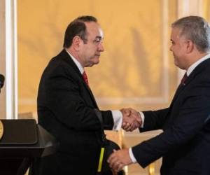 Los presidentes de Guatemala y Colombia, Alejandro Giammattei e Iván Duque Márquez, destacaron el trabajo conjunto contra el narcotráfico y el lavado de activos.