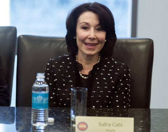 <i>Fotografía de archivo de la directora ejecutiva de Oracle, Safra Catz. EFE/Albin Lohr-Jones/</i>
