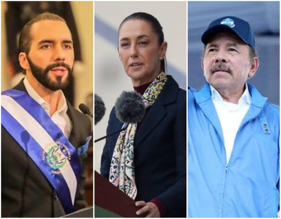 <i>Bukele lidera el ranking con una aprobación del 72,6 %; Sheinbaum logra una aprobación del 68,5 %; y Ortega alcanza un índice de apoyo del 62,1 %. Foto de EFE</i>