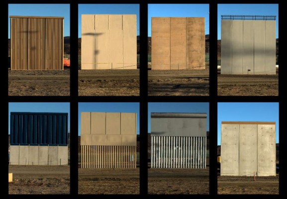 Nueve claves de los prototipos del muro de Trump