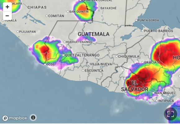 Lluvias en Guatemala afectan a más de 3.000 personas en 24 horas