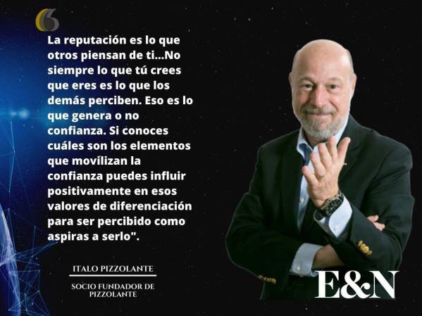 <i>Italo Pizzolante, quien tiene cinco décadas en el área de Estrategia y Comunicación Empresarial, será clave en nuestra edición especial donde divulgaremos el informe sobre el estudio Reputación Centroamérica 2023: El valor de la confianza, ya que nos aportará su interpretación y análisis de los resultados. Foto E&amp;N</i>