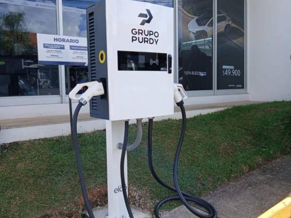 Grupo Purdy amplió la red de cargadores y está disponible en las sucursales en San Carlos, Pérez Zeledón, Alajuela y Cartago.