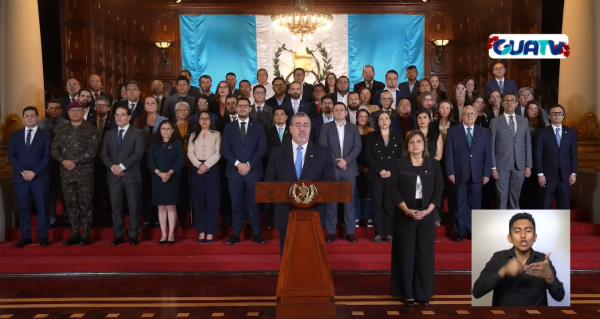<i>El presidente solicitó a la Corte de Constitucionalidad, máximo tribunal del país, que garantice los resultados electorales de 2023 que lo llevaron a la presidencia. Foto de cortesía</i>