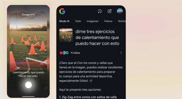 Imagen cedida por Google sin fecha específica de toma que muestra pantallas simuladas para ilustrar su buscador con IA en español dedicado a Latinoamérica. EFE/ Google