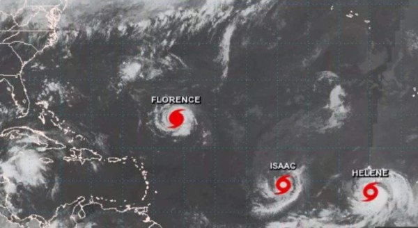 Los huracenes Florence, Isaac y Helene acechan el Atlántico