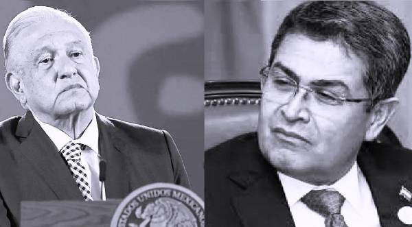 <i>Andrés Manual López Obrador podría estar en apuros ante declaraciones que podría hacer el expresidente de Honduras ante la Justicia de EEUU. (Fotos: Collage E&amp;N)</i>