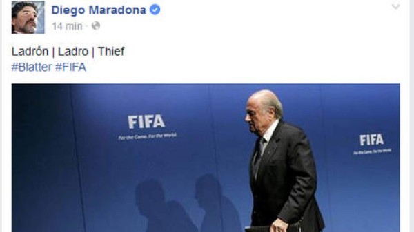 Maradona: 'La FIFA odia al fútbol y la transparencia'