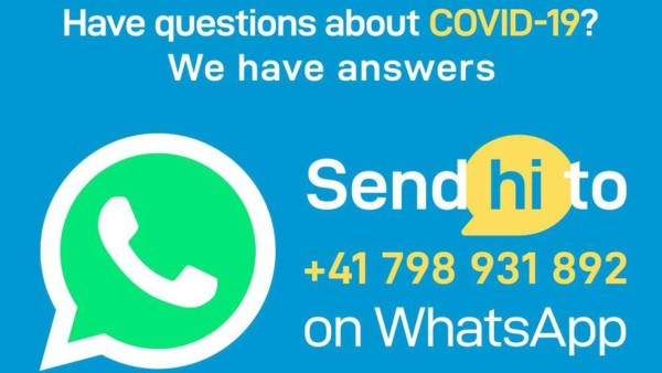 La Organización Mundial de la Salud lanza su Alerta de Salud sobre coronavirus en WhatsApp