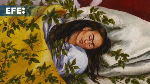 <i>El autorretrato surrealista 'El Sueño (La cama)', de la pintora mexicana Frida Kahlo, que se subastará este jueves en Nueva York, podría marcar un récord y convertirse en la obra de arte más cara realizada por una mujer. IMÁGENES: SOTHEBY'S </i>