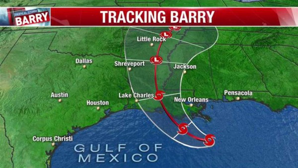 La tormenta Barry se convierte en huracán de categoría 1 antes de tocar costa de EEUU