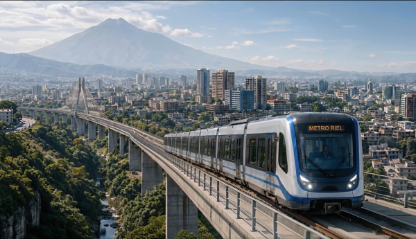 <i>El MetroRiel es uno de los trece proyectos de infraestructura priorizados por el Gobierno que preside Bernardo Arévalo de León para modernizar la conectividad en la región metropolitana. Foto de cortesía</i>