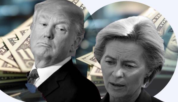 <i>Presidente Donald Trump y Ursula von der Leyen, Presidenta de la Comisión Europea. Dos amigos distantes y que, por ahora, se necesitan mutuamente. (Collage E&amp;N)</i>