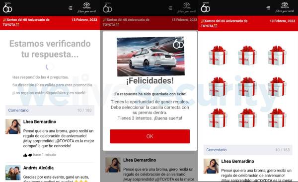 Amigo, date cuenta: Toyota NO está sorteando vehículos por su aniversario