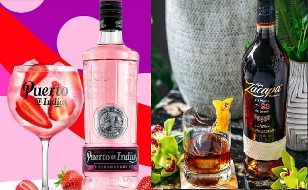 <i>Grupo Licores de Guatemala, productor del ron premium Zacapa, ahora incursiona en Europa de la mano de otra marca fuerte, la ginebra saborizada Puerto de Indias. (Foto: Collage E&amp;N-Cortesía)</i>