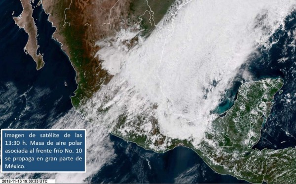 Alerta en Centroamérica por ingreso de frente frío