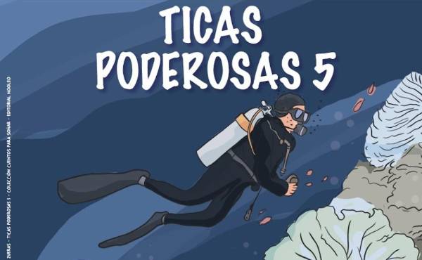 <i>18 nuevas historias de mujeres costarricenses destacadas en formato cómic bilingüe (español e inglés) FOTO CORTESÍA Y PORTADA DEL LIBRO. Odalisca Breedy (bióloga marina)</i>