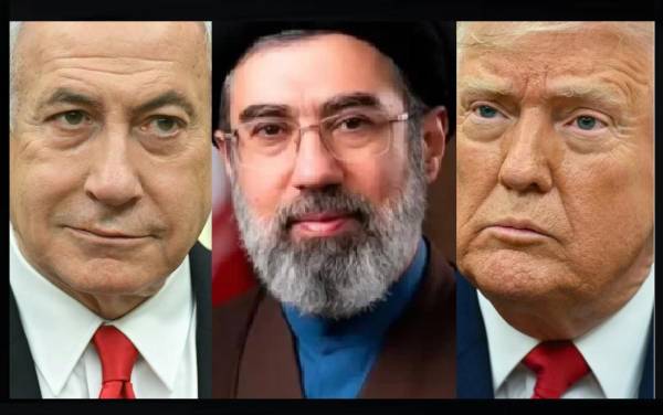 <i>Benjamin Netanyahu, Mojtaba Kamenei y Donald Trump, cada quien con su propio libreto. (Foto: E&amp;N-Archivo)</i>