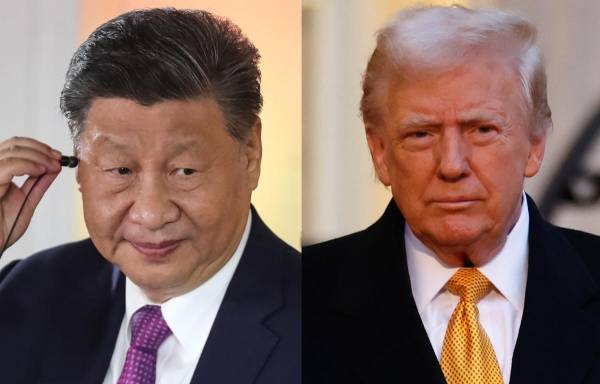 <i>Combo de fotografías donde se observa al presidente de China, Xi Jinping (i), y al presidente de EE.UU., Donald Trump. EFE/EPA/ Paolo Aguilar / Mohammed Badra ARCHIVO</i>