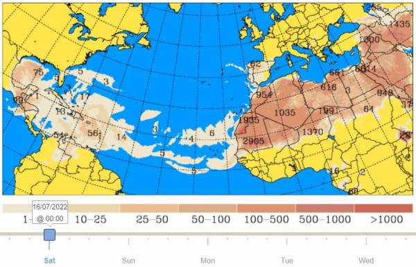 Centroamérica monitorea nueva nube de polvos del Sahara