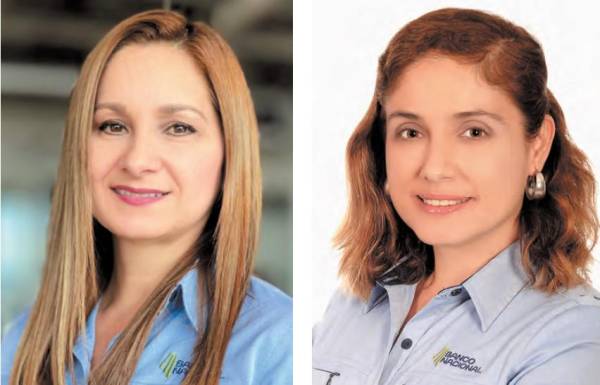 Cinthya Morera, directora de Segmentos y Kattia Ramírez, directora general de Riesgo de Banco Nacional.