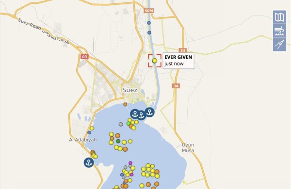 Bloqueo en Canal Suez paraliza tránsito de más de US$9.4 millones de mercancías