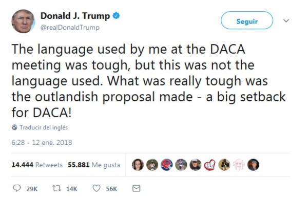 Trump se defiende en Twitter, crece la indignación global