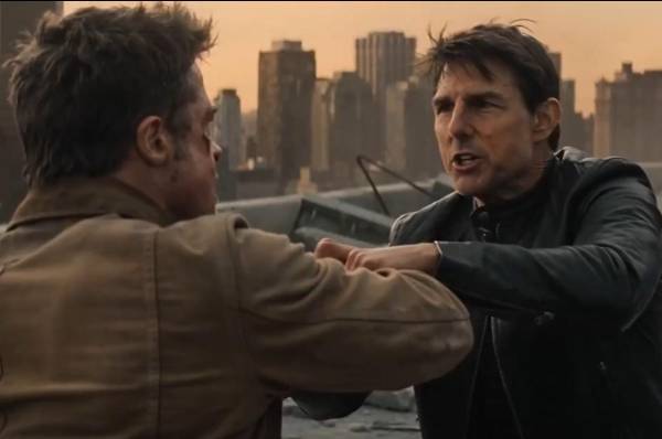 <i>Video que muestra a los actores Brad Pitt peleando con Tom Cruise supuestamente peleando. A simple vista es difícil de distinguir que está hecho con IA. El mismo está creado con Seedance 2.0 de ByteDance. FOTO REFERENCIA.</i>