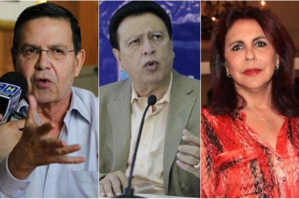 El expresidente de Honduras, Rafael Leonardo Callejas, el presidente de Fenafuth, Alfredo Hawit y su esposa María Asfura de Hawit. (Foto: laprensa.hn).