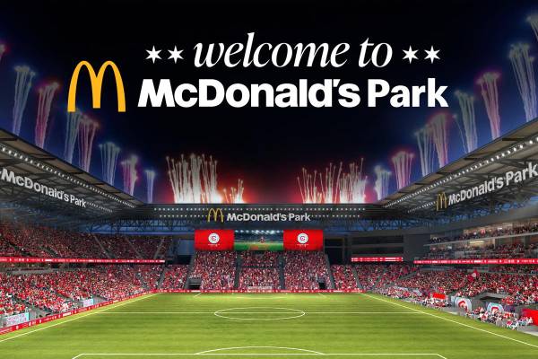 <i>Fotografía sin fecha especificada cedida por Chicago Fire que muestra un anuncio de bienvenida del McDonald's Park. EFE/ Chicago Fire </i>