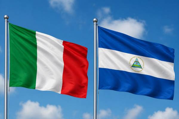 <i>El Gobierno de Nicaragua rompió relaciones diplomáticas con Italia. Fotoilustración de ChatGPT</i>