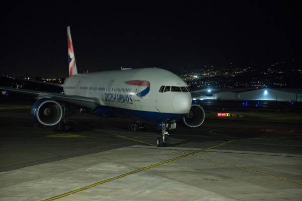 <i>British Airways detalló que esta conexión sin escalas despegará en horario de invierno desde Londres a las 11:10 de la mañana llegando a Costa Rica a las 16:40, regresando nuevamente a las 18:40 y aterrizando al día siguiente en Heathrow a las 10:50 de la mañana. Foto de cortesía</i>