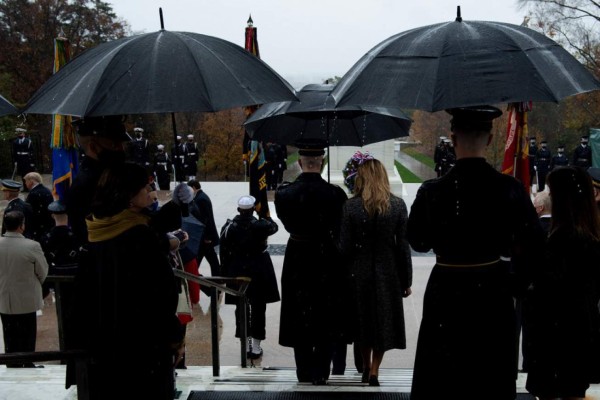 Así fue la primera aparición pública de Trump tras las elecciones