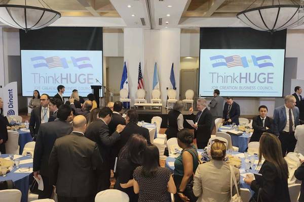 <i>Fotografía que muestra asistentes al Foro de Integración Energética del Triángulo Norte este martes, en Tegucigalpa (Honduras). EFE/ Gustavo Amador</i>