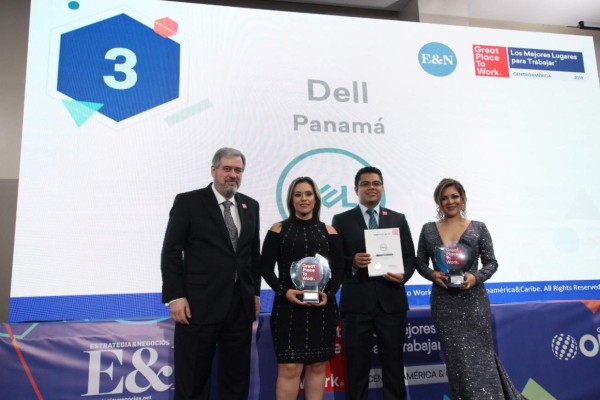 Dell ocupa la posición tres en Los Mejores Lugares para Trabajar de más de 1.000 colaboradores en Centroamérica 2018. También es el primer lugar en Los Mejores Lugares para Trabajar en Panamá.