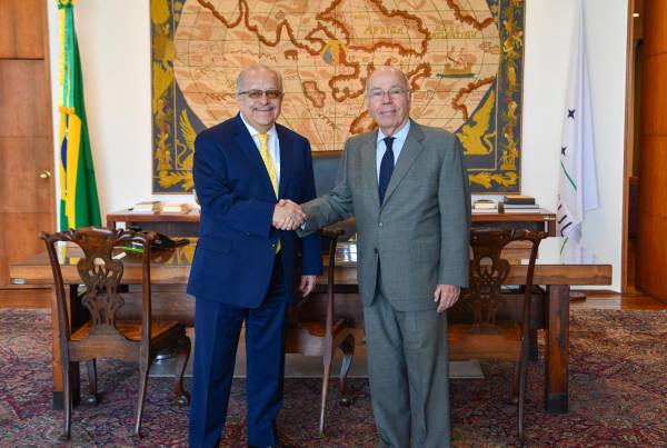 El ministro brasileño de Exteriores, Mauro Vieira, tuvo un encuentro con su homólogo guatemalteco, Carlos Ramiro Martínez. Foto cortesía