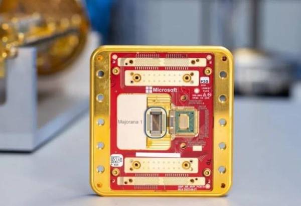 Chip cuántico Majorana, de Microsoft, su bandera insignia para llegar a la computadora cuántica comercialmente viable. (Foto: Microsoft)