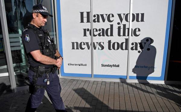 <i>Fotografía de archivo de un cartel colocado en la oficina del medio australiano Courier Mail. EFE/EPA/DAN PELED AUSTRALIA AND NEW ZEALAND OUT[AUSTRALIA AND NEW ZEALAND OUT]</i>