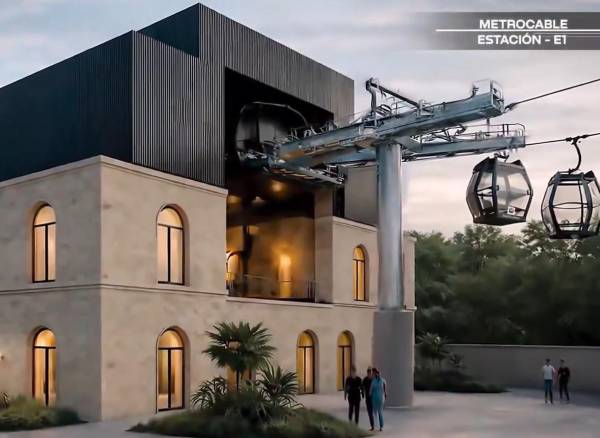 <i>El teleférico contará con 150 góndolas cada una con una capacidad de 10 personas sentadas. FOTO RENDER DE LA OBRA / </i>