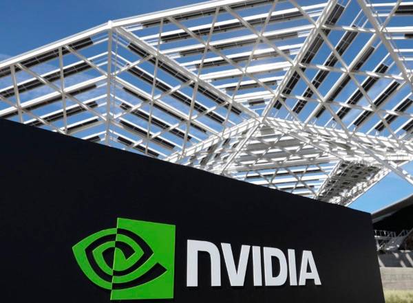 Se coloca un cartel en la sede de Nvidia el 25 de mayo de 2022 en Santa Clara, California. El fabricante de semiconductores Nvidia informará hoy sus resultados del primer trimestre después de la campana de cierre. FOTO JUSTIN SULLIVAN / GETTY IMAGES NORTEAMÉRICA